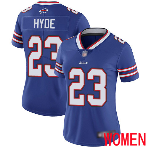 Women Buffalo Bills 23 Micah Hyde Royal Blue Team Color Vapor Untouchable Limited Player NFL Jersey